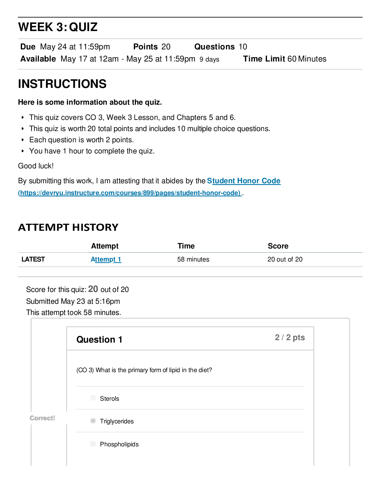 Preview image for SCI 228 Week 3 Quiz (Questions and Answers)